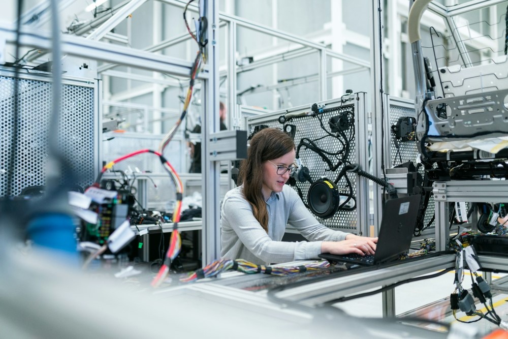 A girl working in the workshop